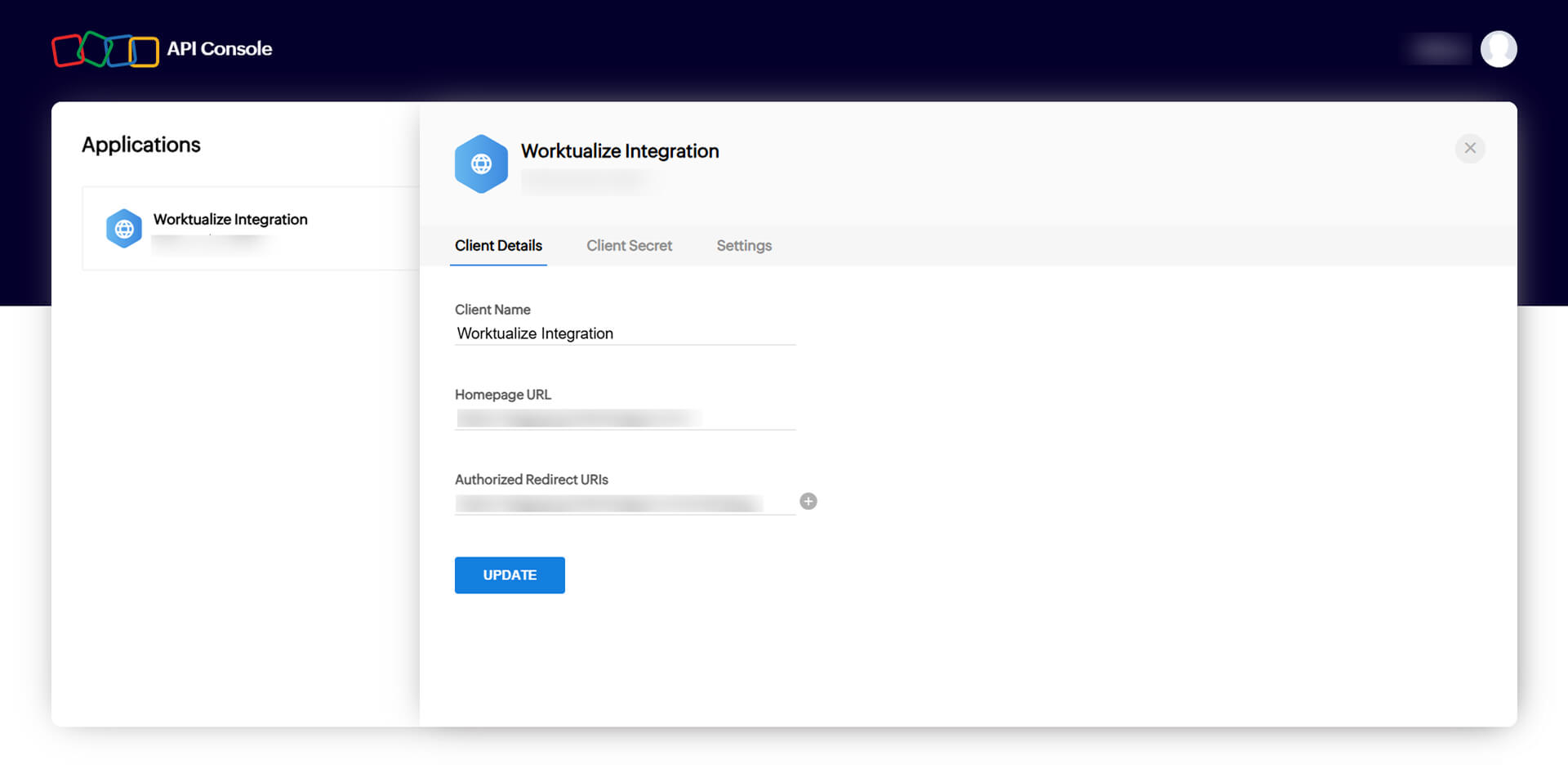 Zoho API Screenshot 1